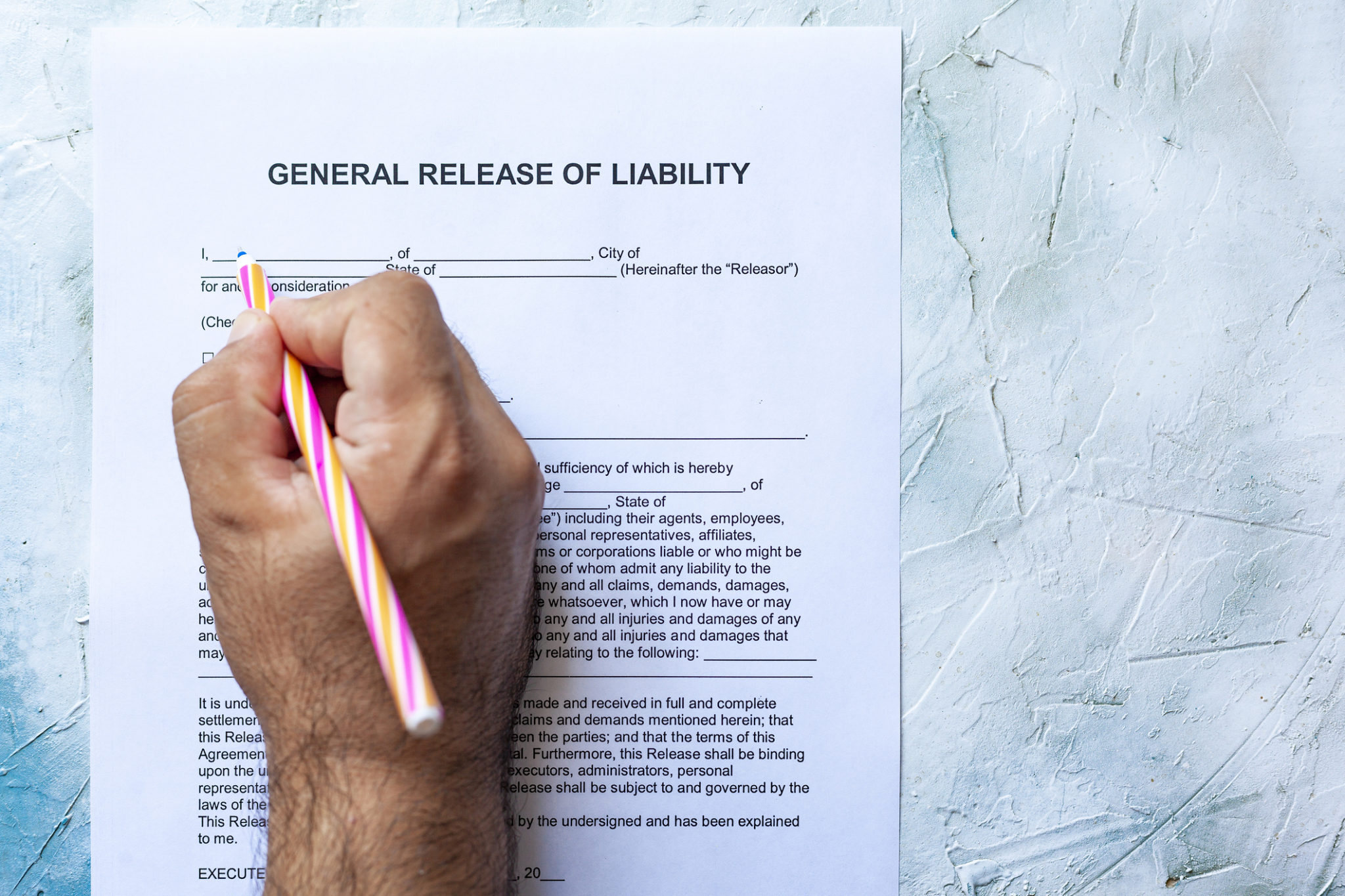 Does Signing a Waiver of Legal Liability Mean You Cannot Sue for